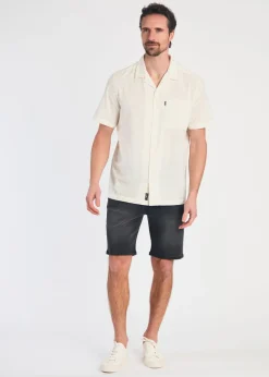 Tokyo Laundry White Cotton Printed Short Sleeve Shirt