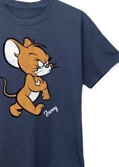 Tom & Jerry Kids Navy Angry Mouse Printed T-Shirt (3-13 yrs)