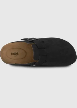 Totes Black Microsuede Clog