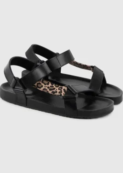 Totes Black Walking Sandal
