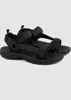Totes Black Walking Sandal
