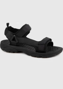 Totes Black Walking Sandal