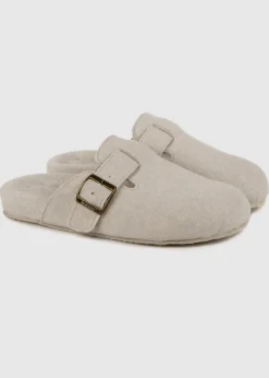 Totes Isotoner Beige Felt Clog Slipper