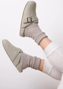 Totes Isotoner Beige Felt Clog Slipper