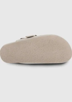Totes Isotoner Beige Felt Clog Slipper
