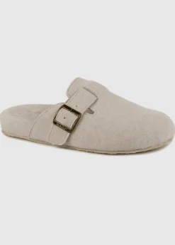 Totes Isotoner Beige Felt Clog Slipper