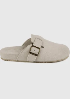 Totes Isotoner Beige Felt Clog Slipper