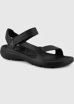 Totes Isotoner Black Velcro Sport Sandal