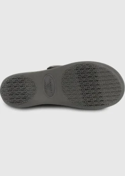 Totes Isotoner Grey Ladies Sparkle Velour Closed Back Slipper
