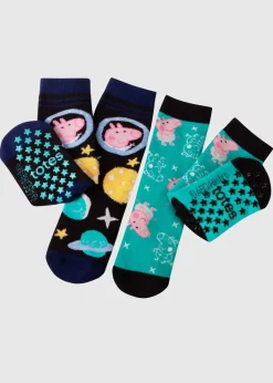 Totes Peppa Pig Childrens Novelty Original Slipper Sock (Twin Pack)