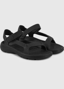 Totes Solbounce Black Adjustable Riley Sport Sandal