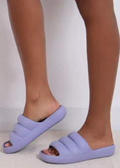 Totes Solbounce Purple Puffy Slider