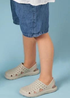 Totes Solbounce Stone Childrens Clogs (Younger 5- Older 3)