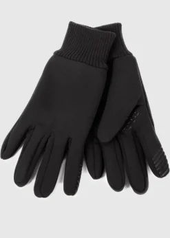 Totes Toasties Black Ladies Premium Stretch Thermal Lined Gloves with Smartouch