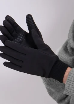 Totes Toasties Black Ladies Premium Stretch Thermal Lined Gloves with Smartouch