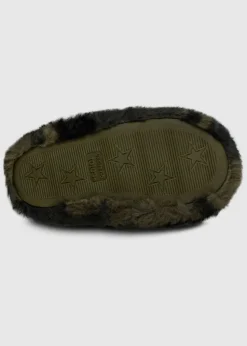 Totes Toasties Green Kids Dino Boot Slippers