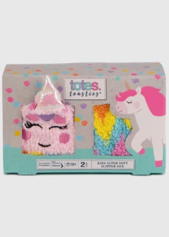 Totes Toasties Pink Girls Super Soft Slipper Socks (Twin Pack)