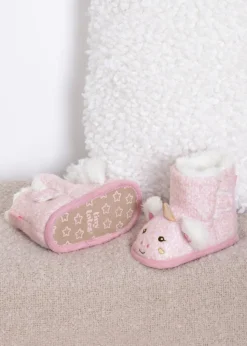 Totes Toasties Pink Toddler Booties