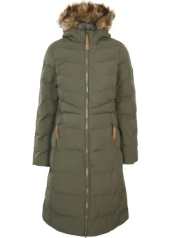 Trespass Audrey Khaki Padded Long Jacket