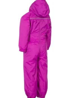 Trespass Baby Purple Button Rain Suit (1-2yrs)
