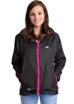Trespass Black Qikpac Packaway Waterproof Jacket