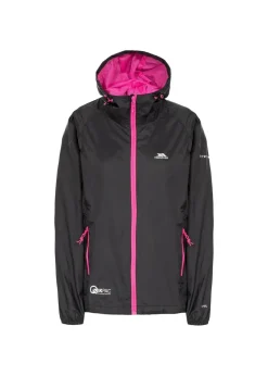 Trespass Black Qikpac Packaway Waterproof Jacket