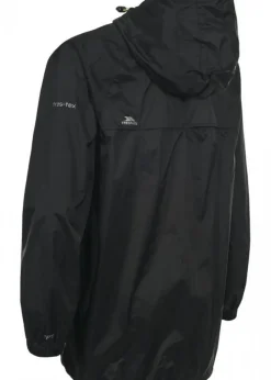 Trespass Kids Black Qikpac Waterproof Packaway Jacket (2-12yrs)