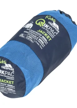 Trespass Kids Navy Qikpac Waterproof Packaway Jacket (2-12yrs)
