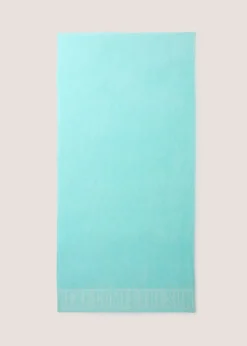 Turquoise Slogan Beach Towel