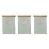 Typhoon Living Squircle Set of 3 Tea, Coffee, Sugar Storage Canisters (1.3 ltr)