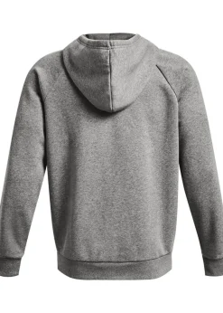 Under Armour Silver Grey Rival Fleece Full Zip Hoodie
