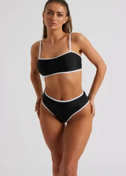 Urban Bliss Black Contrast Bikini Bottom
