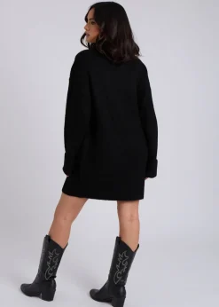 Urban Bliss Black Mini Roll Neck Dress