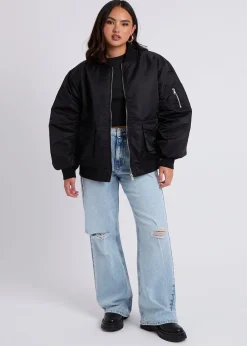 Urban Bliss Black Oversized Bomber
