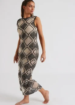 Urban Bliss Black Stitchy Mono Racer Maxi Dress