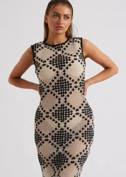 Urban Bliss Black Stitchy Mono Racer Maxi Dress