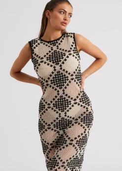 Urban Bliss Black Stitchy Mono Racer Maxi Dress