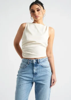 Urban Bliss Mid Blue Ripped Mom Jean