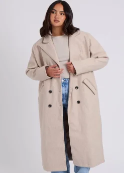 Urban Bliss Oatmeal Maxi Formal Coat