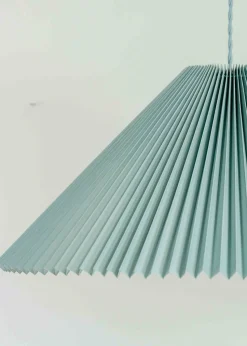 ValueLights Akira  Blue Pendant Light with Blue Tapered Shade (113cm x 53cm x 53cm)