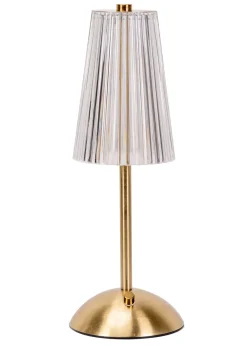 ValueLights Allie Gold LED Rechargeable Portable Wireless Table Lamp Light