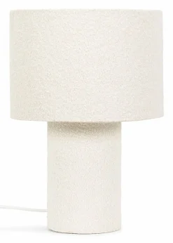 ValueLights Ash Natural Boucle Table Lamp (32cm x 22cm x 22cm)