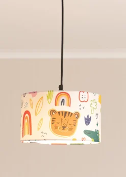 ValueLights Borneo Shade Multicolour Drum Ceiling Pendant Lampshade (15cm x 25cm x 25cm)