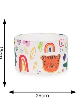 ValueLights Borneo Shade Multicolour Drum Ceiling Pendant Lampshade (15cm x 25cm x 25cm)