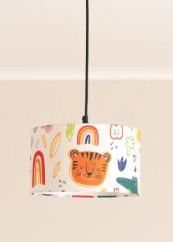 ValueLights Borneo Shade Multicolour Drum Ceiling Pendant Lampshade (15cm x 25cm x 25cm)