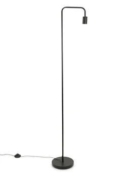 ValueLights Bronx Black Metal Floor Lamp (150.5cm x 22cm x 35.5cm)