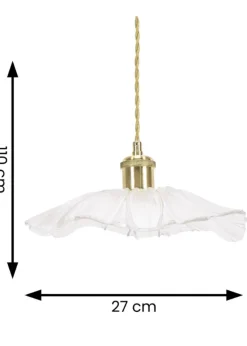 ValueLights Cassia  Gold Pendant Light (27cm x 110cm x 27cm)