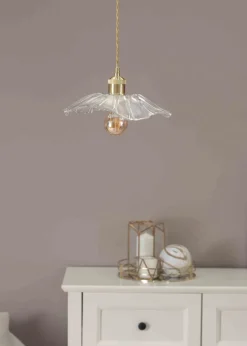 ValueLights Cassia  Gold Pendant Light (27cm x 110cm x 27cm)