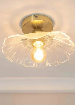 ValueLights Cassia  Gold Semi-Flush Light (26.5cm x 14.5cm x 26.5cm)