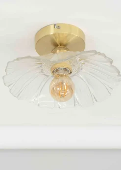ValueLights Cassia  Gold Semi-Flush Light (26.5cm x 14.5cm x 26.5cm)